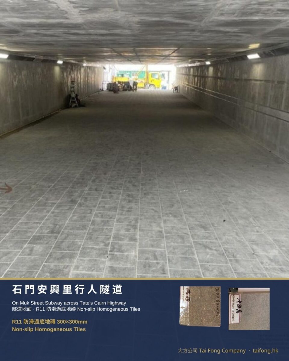 石門安興里行人隧道 R11防滑過底地磚 01